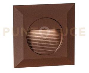 Ges2122c- segnapassi marrone a led in alluminio e vetro 3000k 100lm