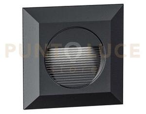 Ges2121c- segnapassi antracite a led in alluminio e vetro 3000k 106