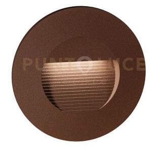Ges2112c- segnapassi led 3000k 98lm 3w ip65 alluminio marronee vet