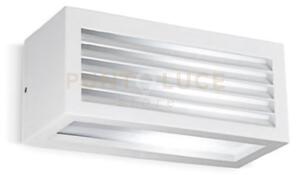 Ges313- applique 1 luce attacco e27 ip4 colore bianco l.25xh.10,8cm