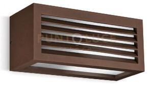 Ges312- applique 1 luce attacco e27 ip4 colore ruggine l.25xh.10,8cm