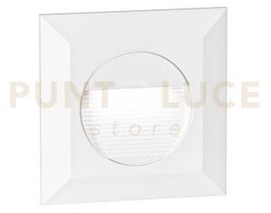 Ges2120c- segnapassi bianco a led in alluminio e vetro 3000k 180lm 