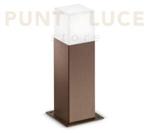 Ges421- paletto alluminio 1 luce attacco e27 colore ruggine h.30cm