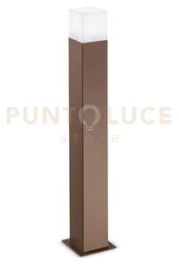 Ges422- paletto alluminio 1 luce attacco e27 colore ruggine h.70cm