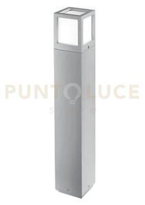 Ges341- paletto 1 luce attacco e27 grigio alluminio h.65cm ip54