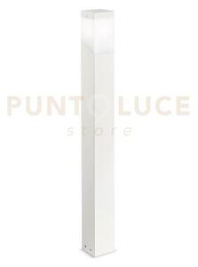 Ges601- paletto bianco 1 luce attacco e27 ip44 alluminio 100cm