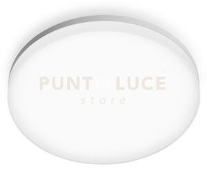 Ges830- plafoniera led bianco opaco 4000k 1620lm 18w ip66 d.28cm tonda