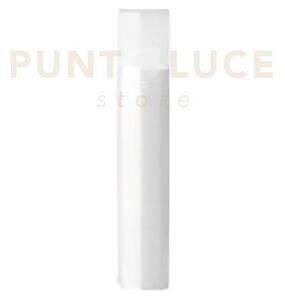 Ges711- paletto bianco 1 luce attacco e27 ip44 alluminio 50cm tondo