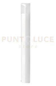 Ges712- paletto bianco 1 luce attacco e27 ip44 alluminio 80cm tondo