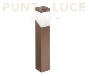 Ges620- paletto ruggine 1 luce attacco e27 ip44 alluminio 60cm