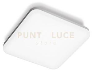 Ges832- plafoniera quadrata bianca a led 4000k 1620lm 18w ip66 28cm