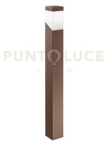 Ges621- paletto ruggine 1 luce attacco e27 ip44 alluminio 100cm