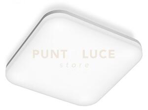 Ges833- plafoniera quadrata bianca a led 4000k 2700lm 30w ip66 33cm