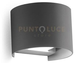 Ges871c- applique in alluminio e vetro colore antracite led 3000k 4
