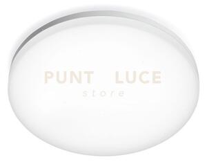 Ges831- plafoniera led bianco opaco 4000k 2700lm 30w ip66 d.33cm tonda