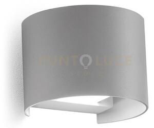 Ges872c- applique in alluminio e vetro colore grigio alluminio led 