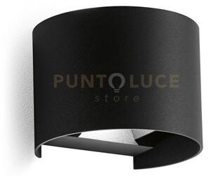 Ges873c- applique in alluminio e vetro colore nero led 3000k 355lm 