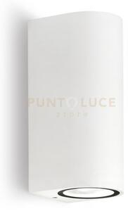 Ges903- applique bianco 2 luci attacco gu10 ip44 6,8x16cm