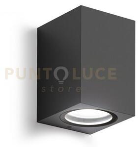 Ges911- applique grigio antracite 1 luce attacco gu10 ip44 6,8x10cm