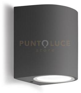 Ges901- applique grigio antracite 1 luce attacco gu10 ip44 6,8x10cm