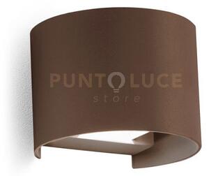Ges874c- applique in alluminio e vetro colore ruggine led 3000k 475
