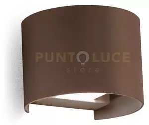 Ges874c- applique in alluminio e vetro colore ruggine led 3000k 475