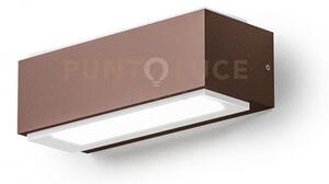 Ges962c- applique led 3000k 384lm 10w alluminio ip65 ruggine 18cm