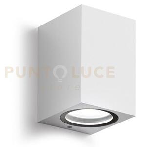 Ges910- applique bianco 1 luce attacco gu10 ip44 6,8x10cm quadrato