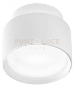 Gfa1070- faretto in alluminio d.9cm bianco satinato 2 luci led 3000