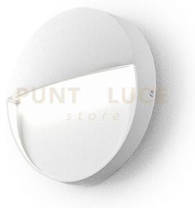Ges984- segnapassi bianco a led 4000k 210lm 3w ip65 d.11cm tondo