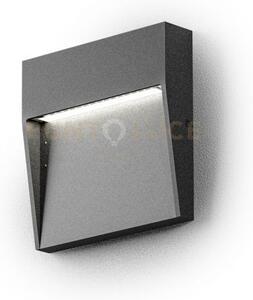 Ges980c- segnapassi grigio antracite a led 3000k 70lm 3w ip65 10,5cm