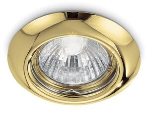 Gfa015- faretto da incasso in metallo colore oro 1 luce attacco gu1