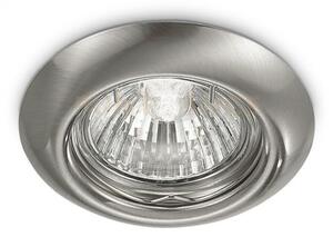 Gfa012- faretto da incasso in metallo colore nickel spazzolato 1 lu
