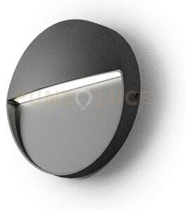 Ges983- segnapassi grigio antracite a led 4000k 150lm 3w ip65 d.11c