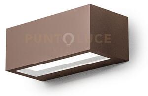 Ges972c- applique led ruggine 3000k 837lm 15w ip65 21,5cm