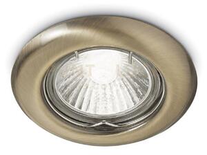 Gfa013- faretto da incasso in metallo colore brunito 1 luce attacc