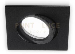 Gfa052- faretto quadrato in alluminio orietabile colore nero 8,4cm 