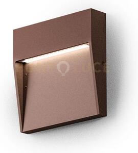 Ges982c- segnapassi ruggine a led 3000k 90lm 3w ip65 10,5cm