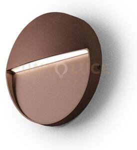Ges985- segnapassi ruggine a led 4000k 160lm 3w ip65 d.11cm tondo