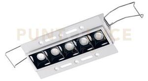 Gfa1130c- faretto ad incasso 5 luci a scomparsa a led 3000k 800lm 1