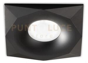 Gfa1181- faretto incasso 1 luce nero in alluminio quadrato 9,4cm at