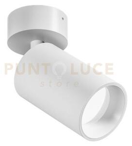 Gfa1394- faretto spot orientabile bianco satinato d.5,7cm 1 luce at