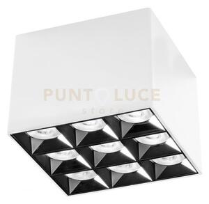 Gfa1141c- faretto bianco 9 luci led 3000k 2800lm 36w 12x12cm