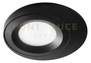 Gfa1201- faretto incasso 1 luce liscio nero in alluminio tondo d.10