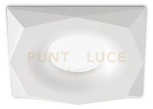 Gfa1180- faretto incasso 1 luce bianco in alluminio quadrato 9,4cm 
