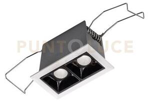 Gfa1123c- faretto 2 luci a led antiabbaglio 3000k 320lm 4w bianco d