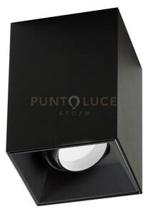 Gfa1231- faretto orientabile nero 1 luce attacco gu10 quadrata l.8