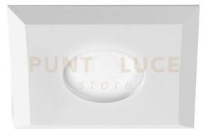 Gfa1190- faretto incasso 1 luce liscio bianco in alluminio quadrato