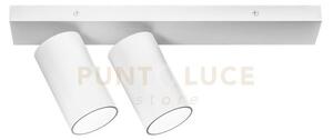 Gfa1398- spot 2 faretti attacco gu10 orientabili colore bianco opaco