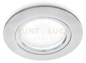 Gfa312- faretto tondo d.7,8cm 1 luce attacco gu10 colore alluminio